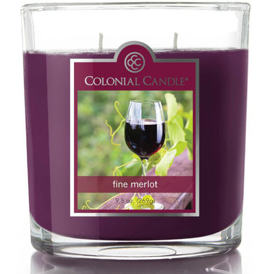 Soja geurkaars in glas - Rode wijn Fine Merlot Colonial Candle