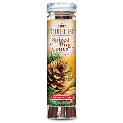 Scentsicles Duftstäbchen für den Weihnachtsbaum 6 Stück – Spiced Pine Cones