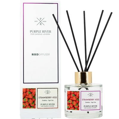 Purple River patyczki zapachowe Strawberry Kiss w szklanym flakonie 100 ml