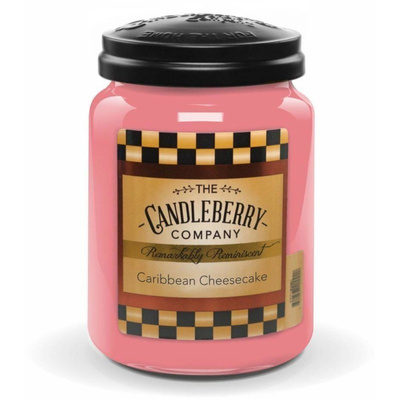 Candleberry duża świeca zapachowa w szkle 570 g - Caribbean Cheesecake™