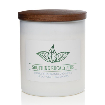 Vela de soja perfumada natural en vaso Colonial Candle 16 oz 453 g - Eucalipto Calmante