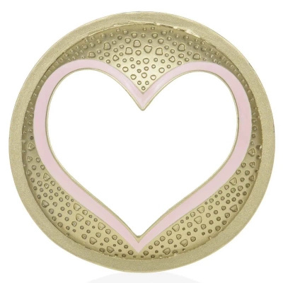 Coperchio di candela con motivo a cuore metallo oro Pastel Romance Heart Purple River