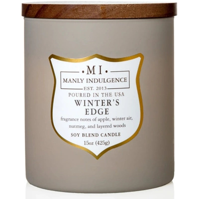 Bougie parfumée au soja pour homme mèche en bois - Winter's Edge