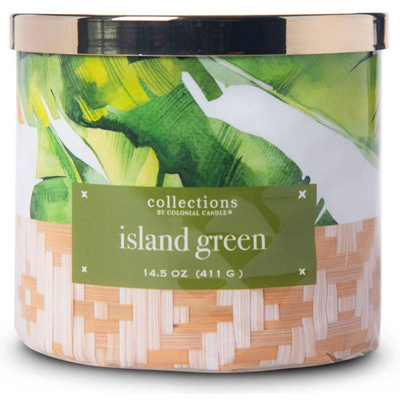 Duża sojowa świeca zapachowa tropikalna Island Green Colonial Candle 411 g