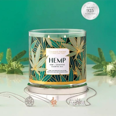 Świeca z biżuterią naszyjnik konopie Charmed Aroma 340 g - Hemp