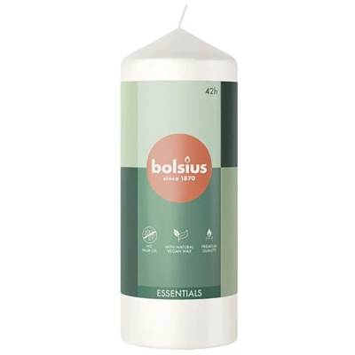 Bolsius bougie pilier sans parfum Essentials 150/58 mm - Frost White Cloudy White