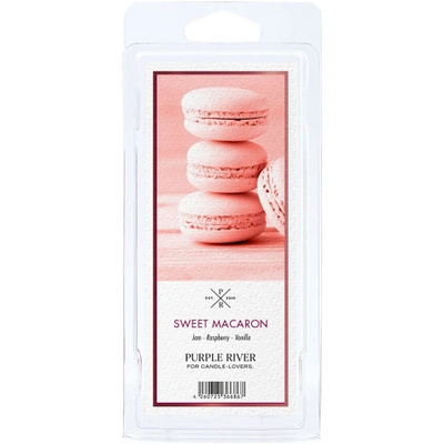 Cire parfumée de soja pour brûle-parfum biscuit Sweet Macaron Purple River 50 g