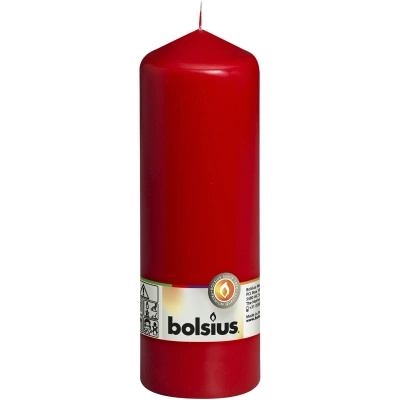 Bolsius lump candle trunk pole unscented 20 cm 200/68 mm - Red