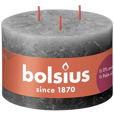 Bolsius rustic large 3-wick candle Rustic Shine 90/140 mm - Stormy Grey Stormy Grey