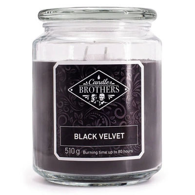 Veľká zamatová vonná sviečka v skle Black Velvet 510 g Candle Brothers