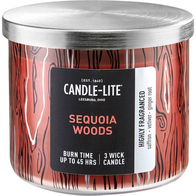 Ароматическая свеча натуральная с тремя фитилями - Sequoia Woods Candle-lite