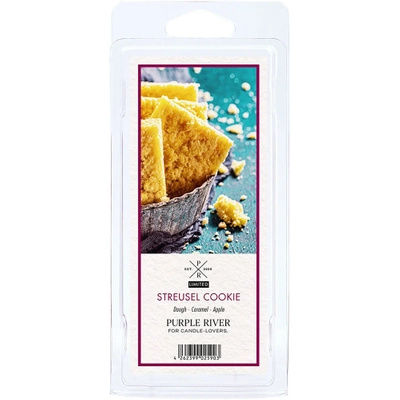 Scented soy wax for fireplace crumble cake Streusel Cookie Purple River 50 g