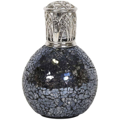 Lampe à parfum catalytique parfumée en mosaïque noire dans un coffret cadeau Black Silver Woodbridge