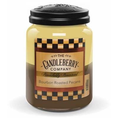 Candleberry large scented candle in glass 570 g - Bourbon Roasted Pecans™