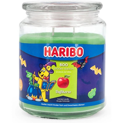 Haribo grote geurkaars in glas Boo appelgelei Halloween 510 g