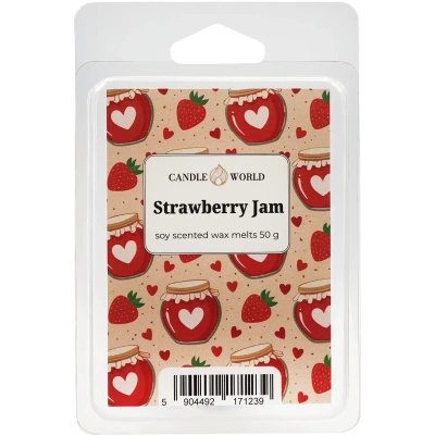 Candle World sójový vonný vosk Strawberry Jam 50 g Jahoda