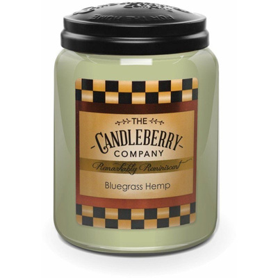 Duża świeca zapachowa w szkle Bluegrass Hemp Candleberry 570 g