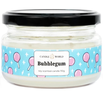 Candle World potje sojageurkaars Bubblegum 110 g Bubbelgum