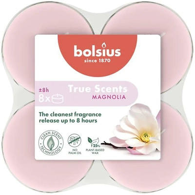 Bolsius True Scents duftwärmer maxi Polycarbonat 6 cm rosa 8 Stück - Magnolia