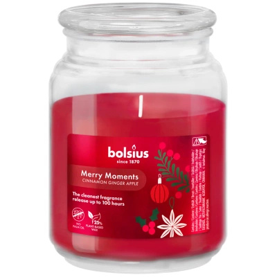 Bolsius merry Moments Duftkerze Glas 135x100 mm Apfel-Zimt