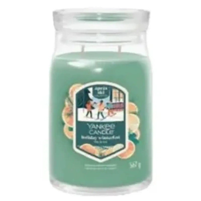 Yankee Candle Signature grote feestelijke geurkaars in glazen pot 567g - Holiday Winterfest