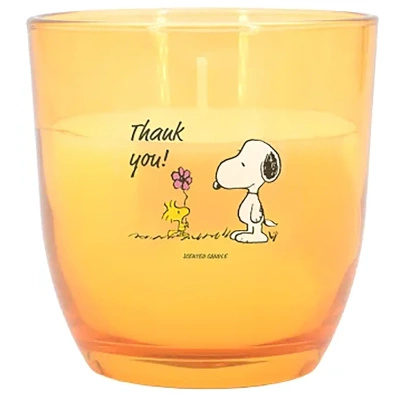 Peanuts Snoopy glazen geurkaars Thank You 100 g dank u