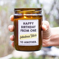 Cadeau kaars soja geurig Mad Candle 360 g - Happy Birthday From One Fabulous Bitch To Another