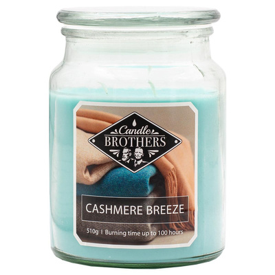Scented candle large jar Candle Brothers 510 g - Cashmere Breeze