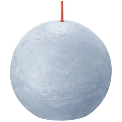 Grey rustic ball candle Bolsius Rustic Shine 76 mm - Storm Gray