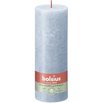 Bolsius solid trunk candle rustic post Rustic Shine 190/68 mm 19 cm - Blue Sky Blue