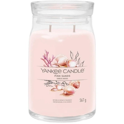 Yankee Candle Signature vela grande con aroma marino en tarro de cristal 567 g - Pink Sands