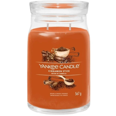 Yankee Candle Signature velká svíčka s vůní skořice ve skleněné dóze 567 g - Cinnamon Stick