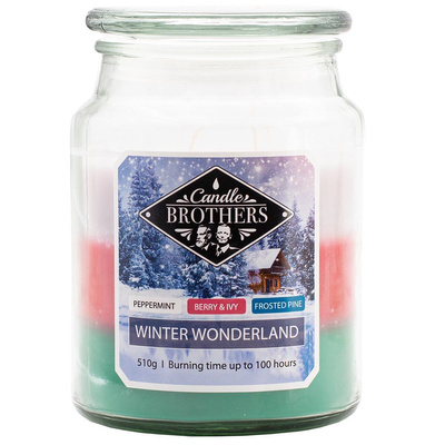 Vonná svíčka 3v1 velká ve skle Candle Brothers 510 g - Winter Wonderland