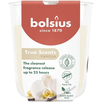 Bolsius True Scents glazen geurkaars 80/73 mm - Vanille Vanilla