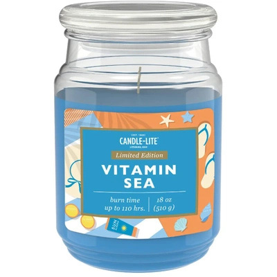 Grande bougie parfumée marine en verre Vitamin Sea Candle-lite 510 g