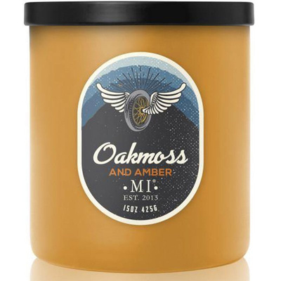 Sojová vonná svíčka pro muže Oakmoss Amber Colonial Candle