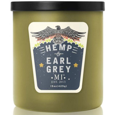 Sojová vonná svíčka pro muže Hemp Earl Gray Colonial Candle