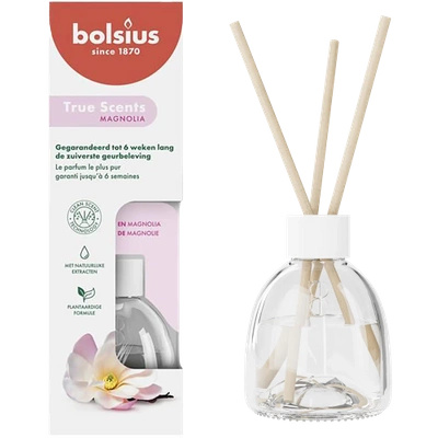 Bolsius True Scents diffuseur de parfum en bâtonnets 60 ml verre - Magnolia