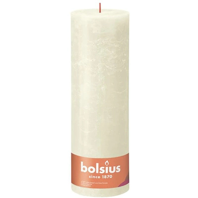 Bolsius large trunk lump candle rustic pillar Rustic XXL Shine 300/100 mm 30 cm - Soft Pearl