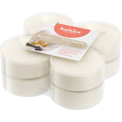 Bolsius maxi polycarbonate scented warmers 6 cm True Scents cream 8 pcs - Vanilla Vanilla