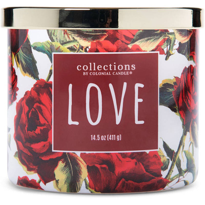 Valentínska sójová sviečka Love Colonial Candle Láska