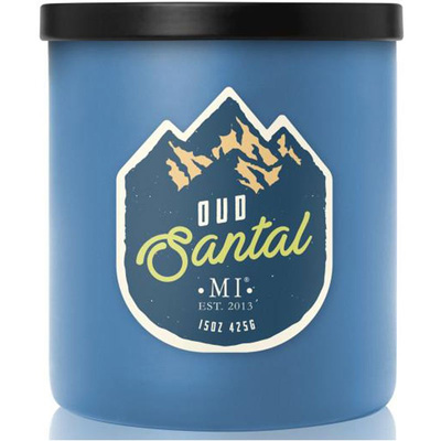 Świeca zapachowa sojowa męska Colonial Candle Manly Indulgence All American 15 oz 425 g - Oud Santal