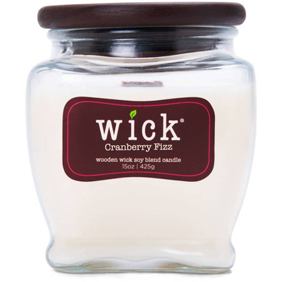 Świąteczna świeca zapachowa sojowa drewniany knot Colonial Candle Wick - Cranberry Fizz