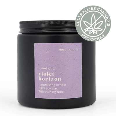 Candela di soia anti odore Violet Horizon Mad Candle 350 g