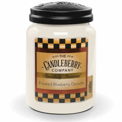 Candleberry grande bougie parfumée dans un verre 570 g - Donuts aux myrtilles givrées