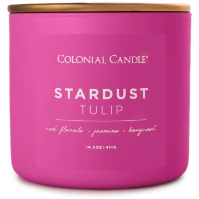 Duftkerze soja im Glas 3 Dochte Blumiger - Stardust Tulip Colonial Candle