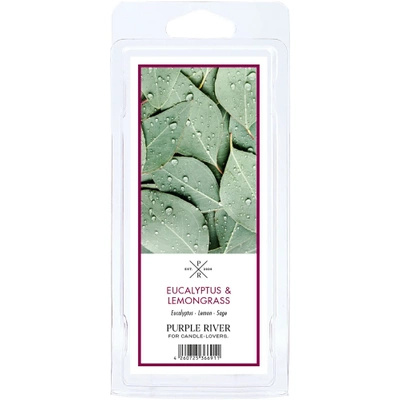 Cire parfumée de soja pour brûle-parfum d'herbes Eucalyptus Lemongrass Purple River 50 g