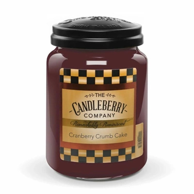 Candleberry grande bougie parfumée dans un verre 570 g - Cranberry Crumb Cake™