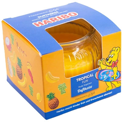 Geurkaars in glas Haribo Tropische gelei snoepjes - Tropical Fun