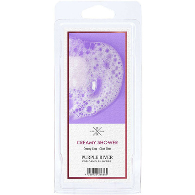 Cera profumata di soia per brucia essenze sapone in crema Creamy Shower Purple River 50 g